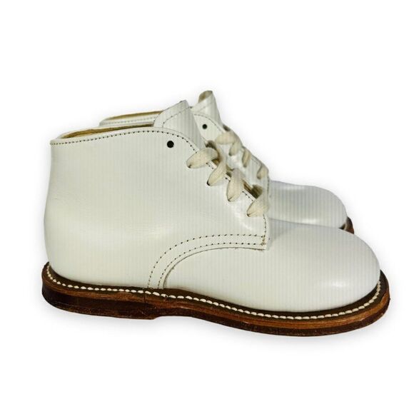 Tarso Pronator Outflare Vintage Made in USA Smocked Style Boots White Toddler 6C - Picture 4 of 11